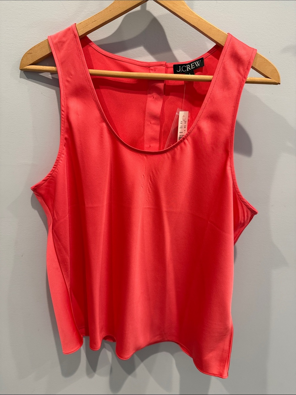 J. Crew Coral Scoop Neck Sleeveless Top